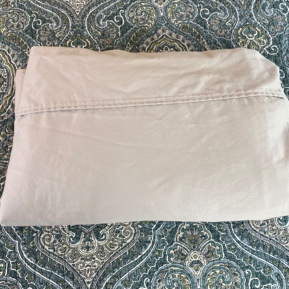 Members Mark King Flat Sheet Luxury Khaki beige